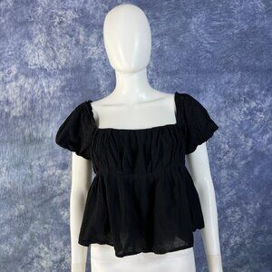 Astr The Label Black Strappy Crop Top Sz S